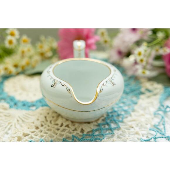 Noritake China 5404 Esquire Sugar Bowl & Creamer Set - Picture 3 of 10